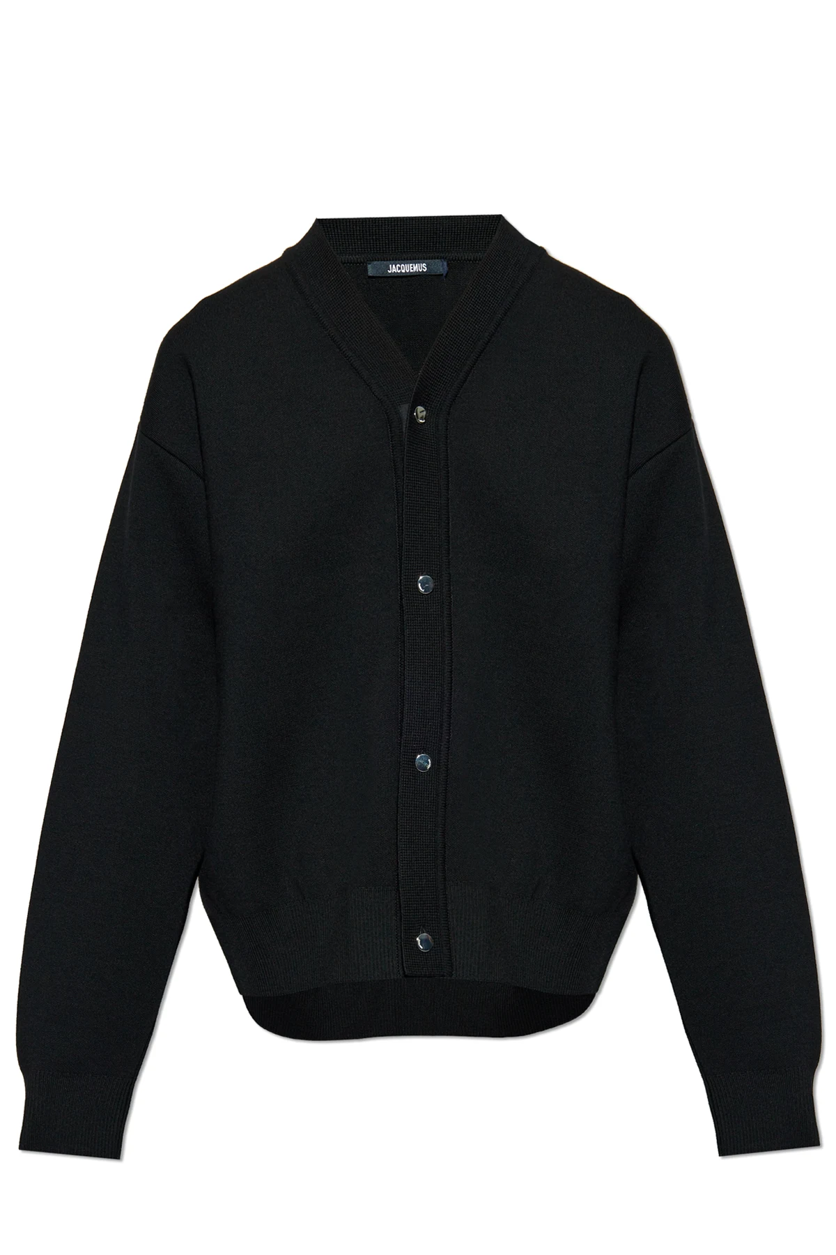 BLACK Snap-button cardigan