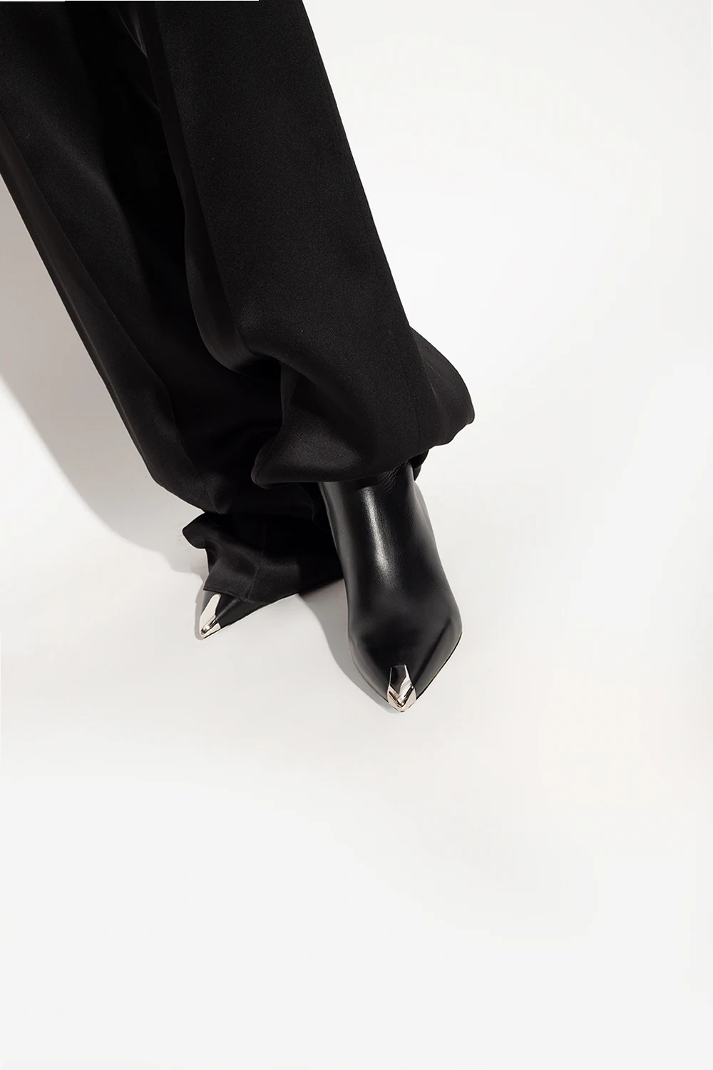 Leather heeled ankle boots