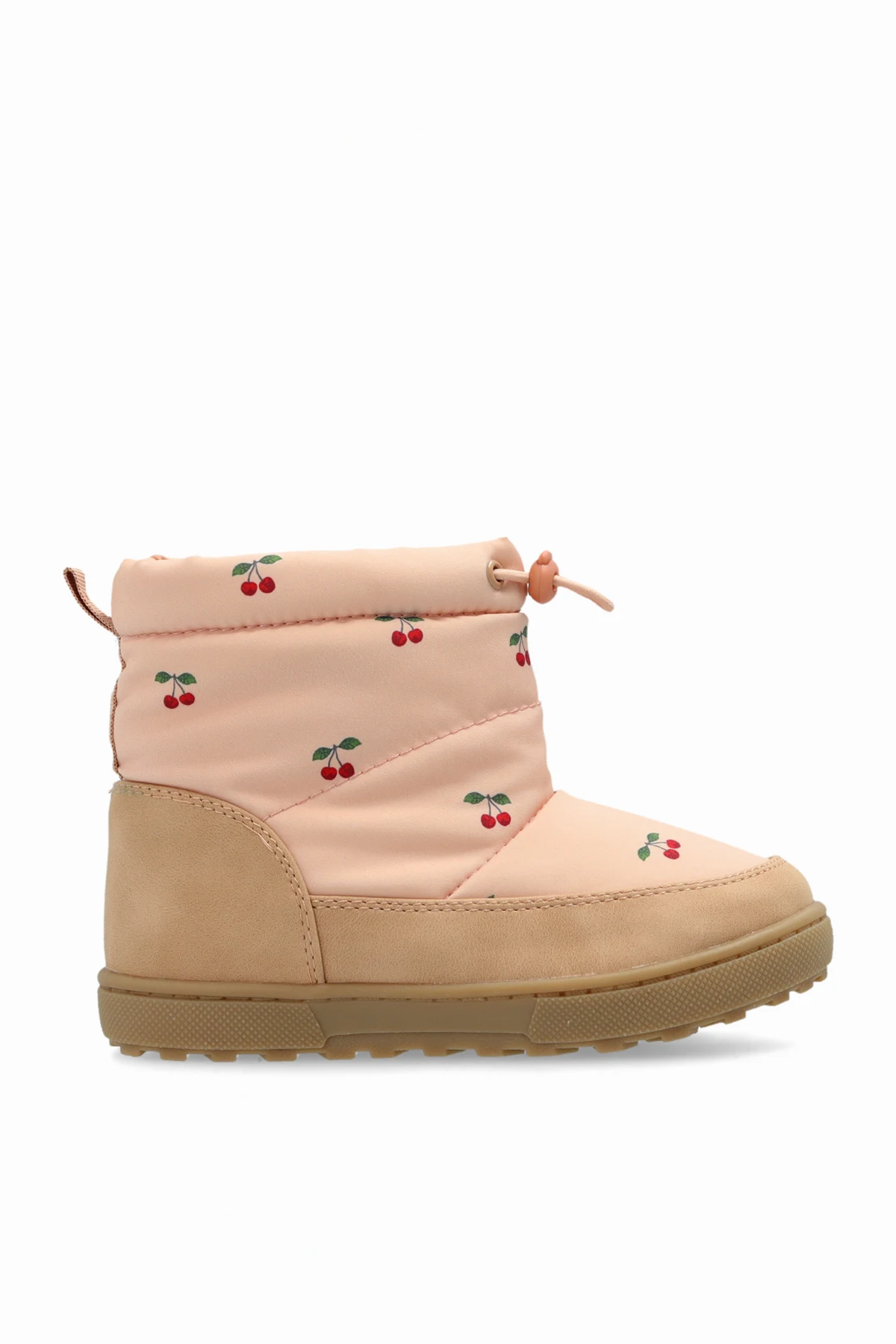 Snow boots with cherry motif