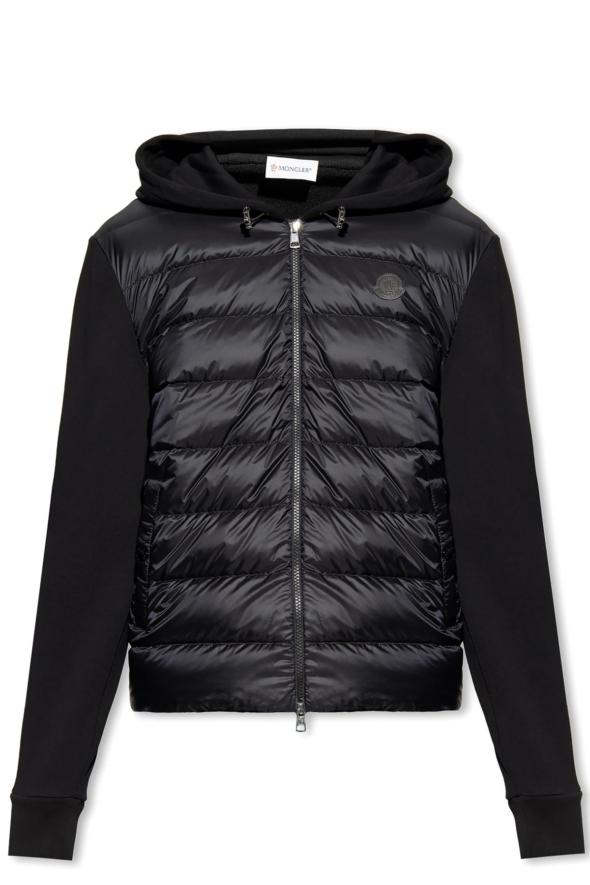 Hoodie with quilted front panel