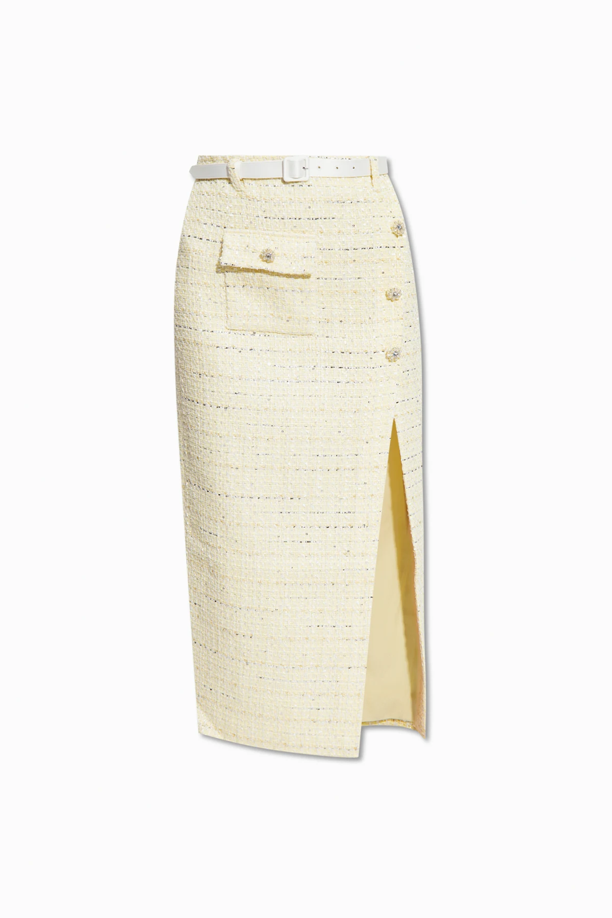 Tweed skirt with pocket