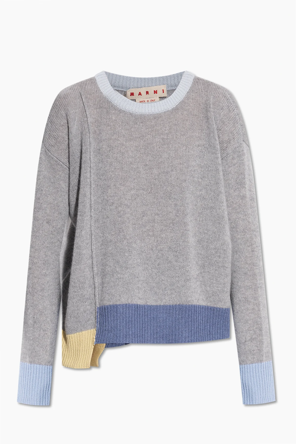 Sweter z asymetrycznym dołem
