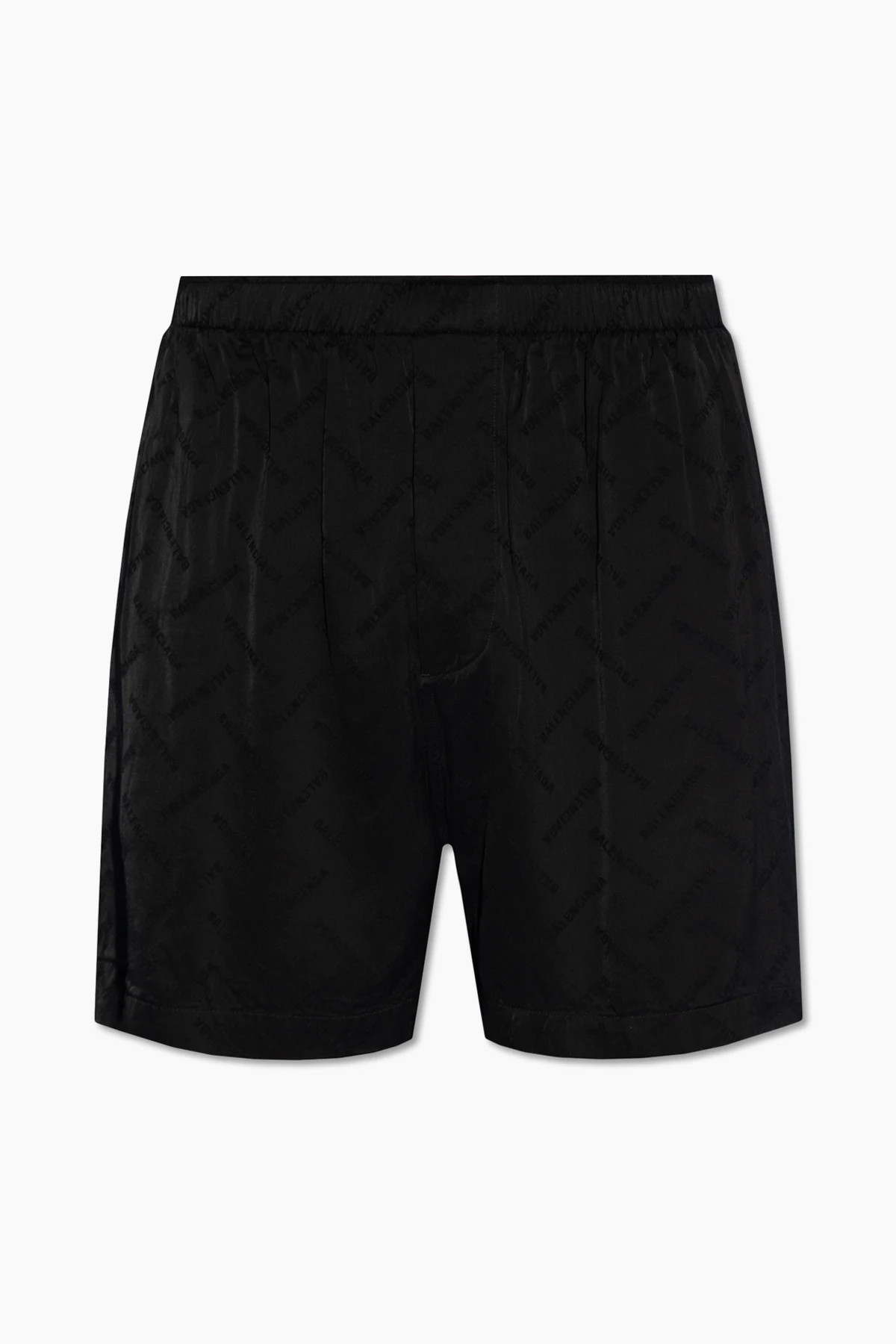 Satin shorts with logo