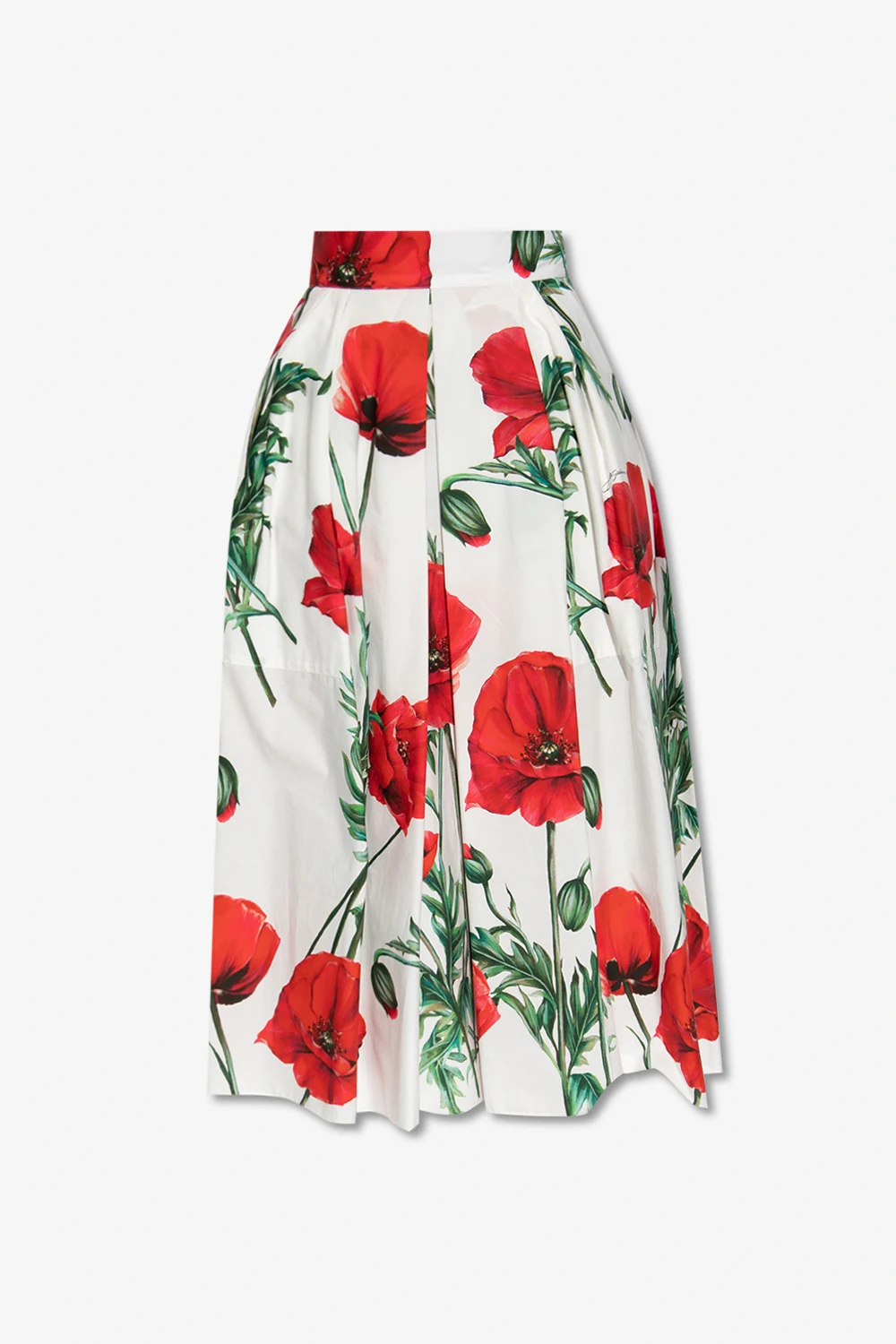 Skirt top with floral motif