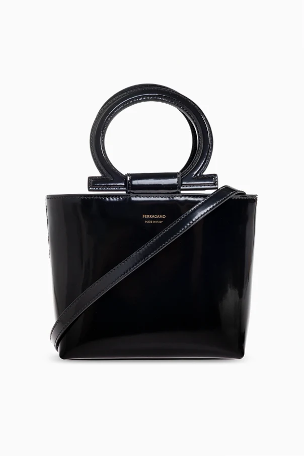 SCHWARZ Lackierte Handtasche