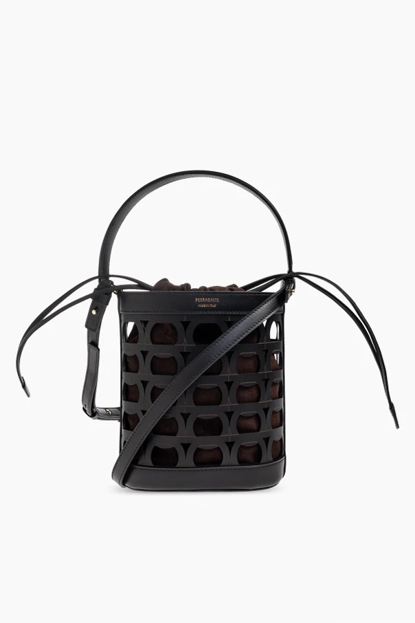 BLACK Handheld bucket bag