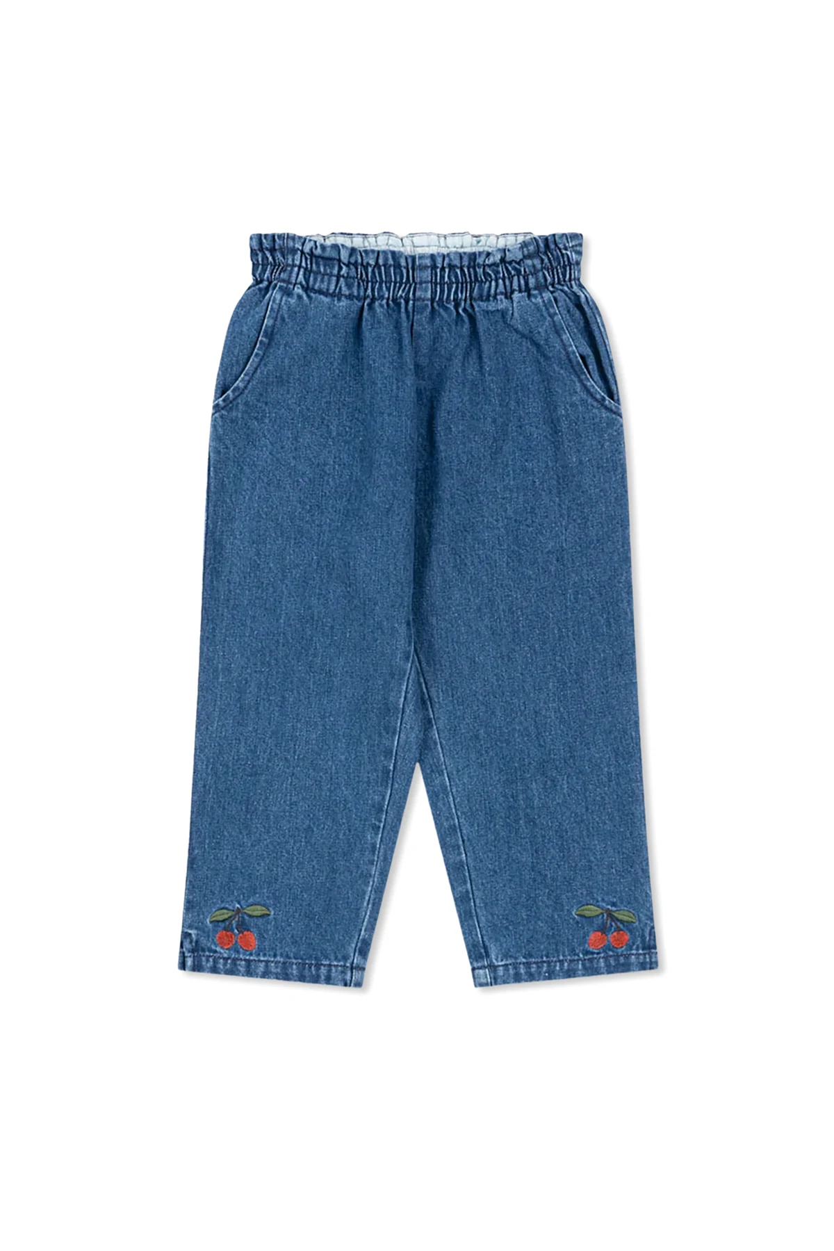 Jeans with cherry motif