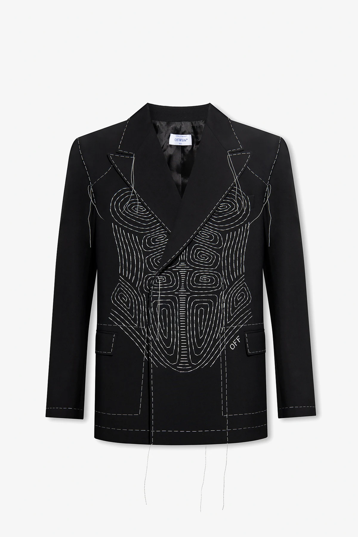 Blazer with contrasting stitching