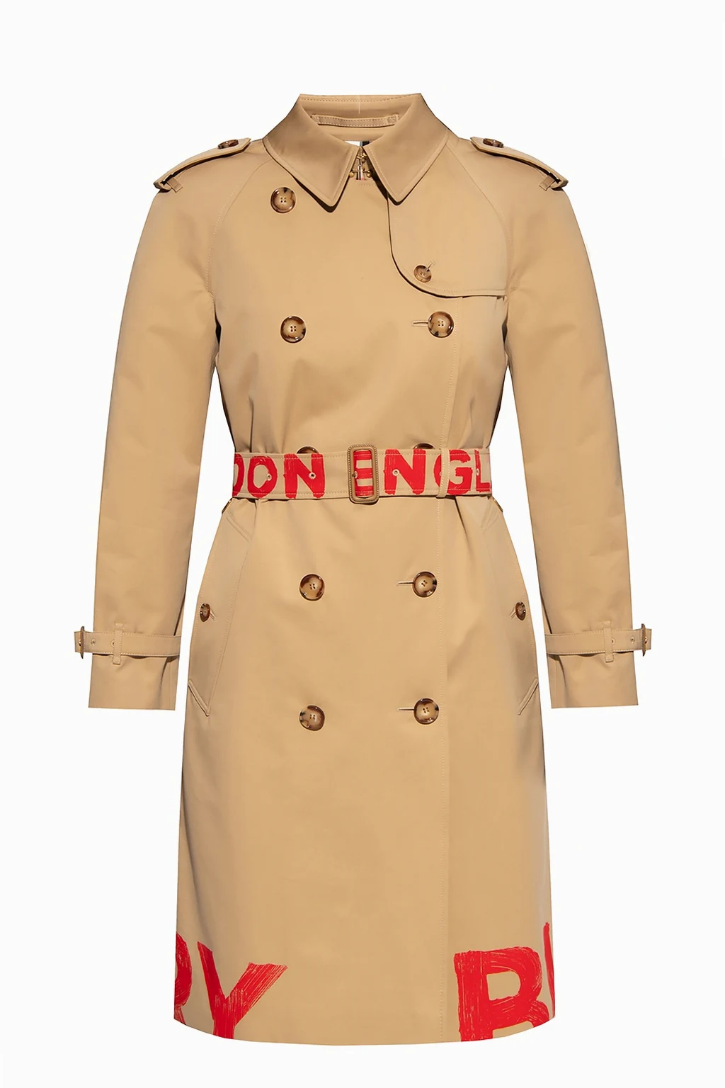 Coat with logo