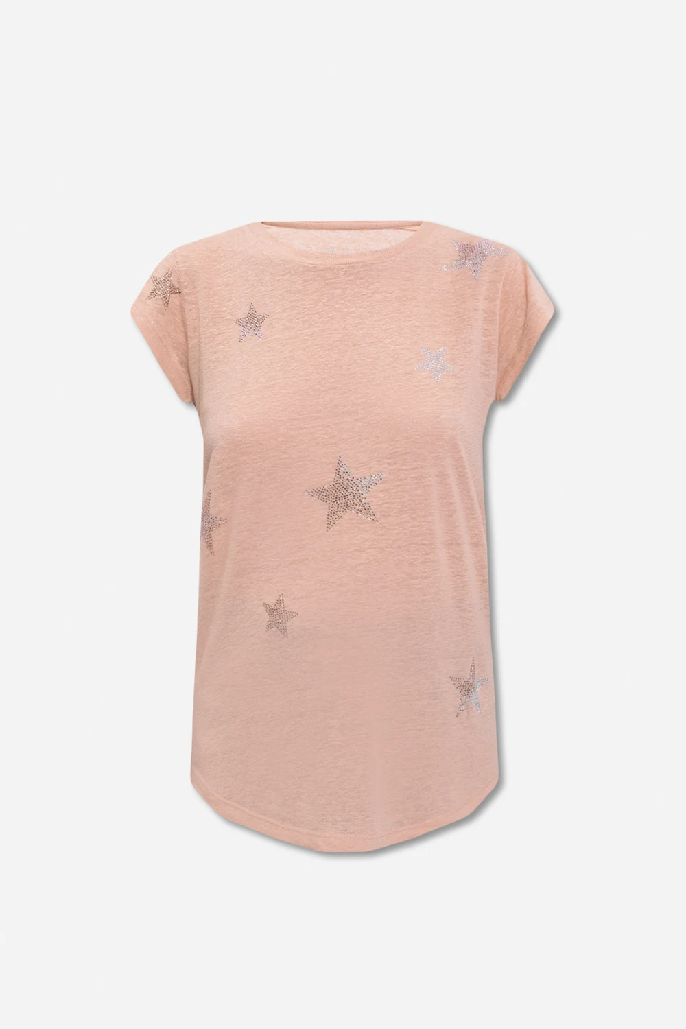 T-shirt with glossy appliqué