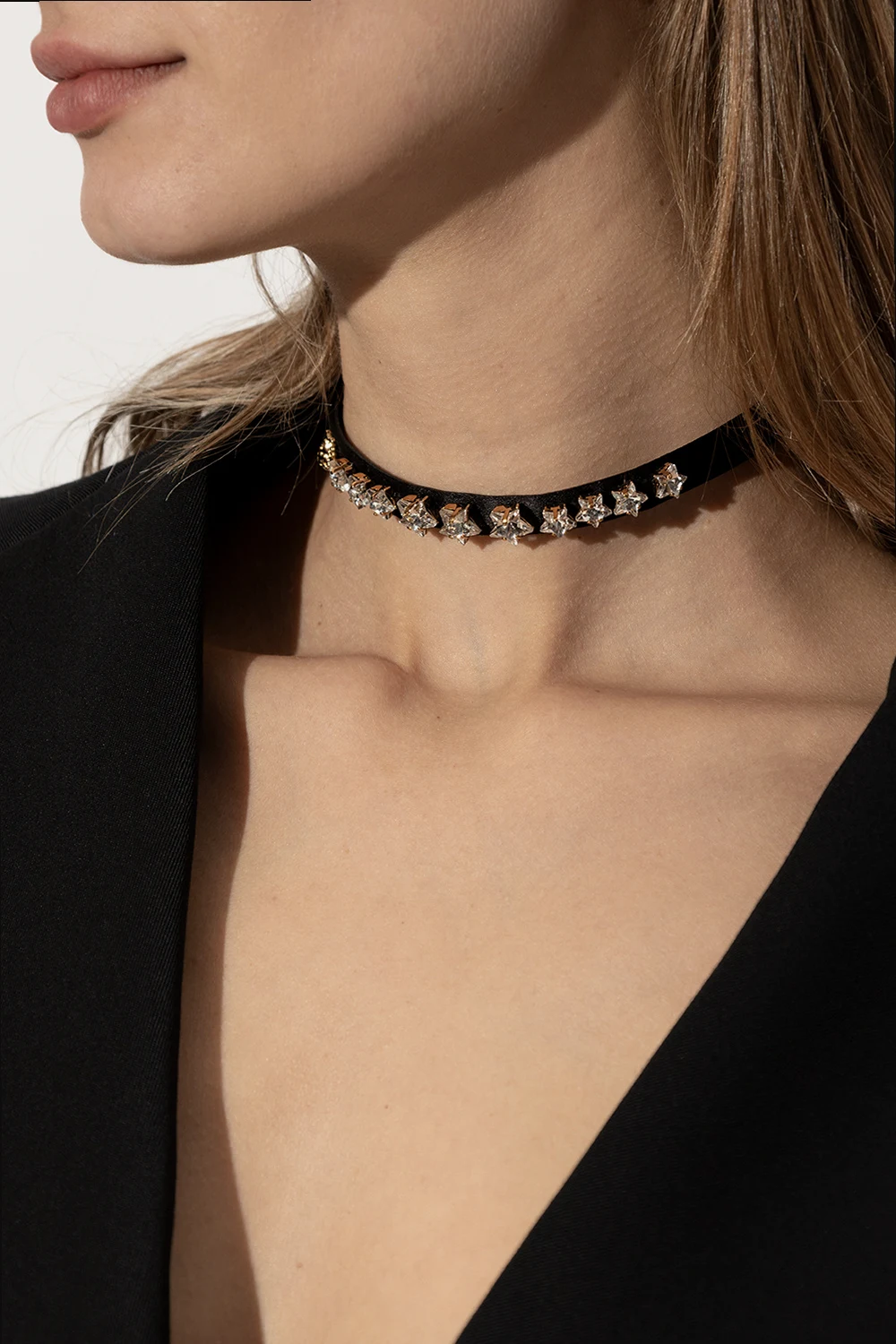 Choker z kryształami