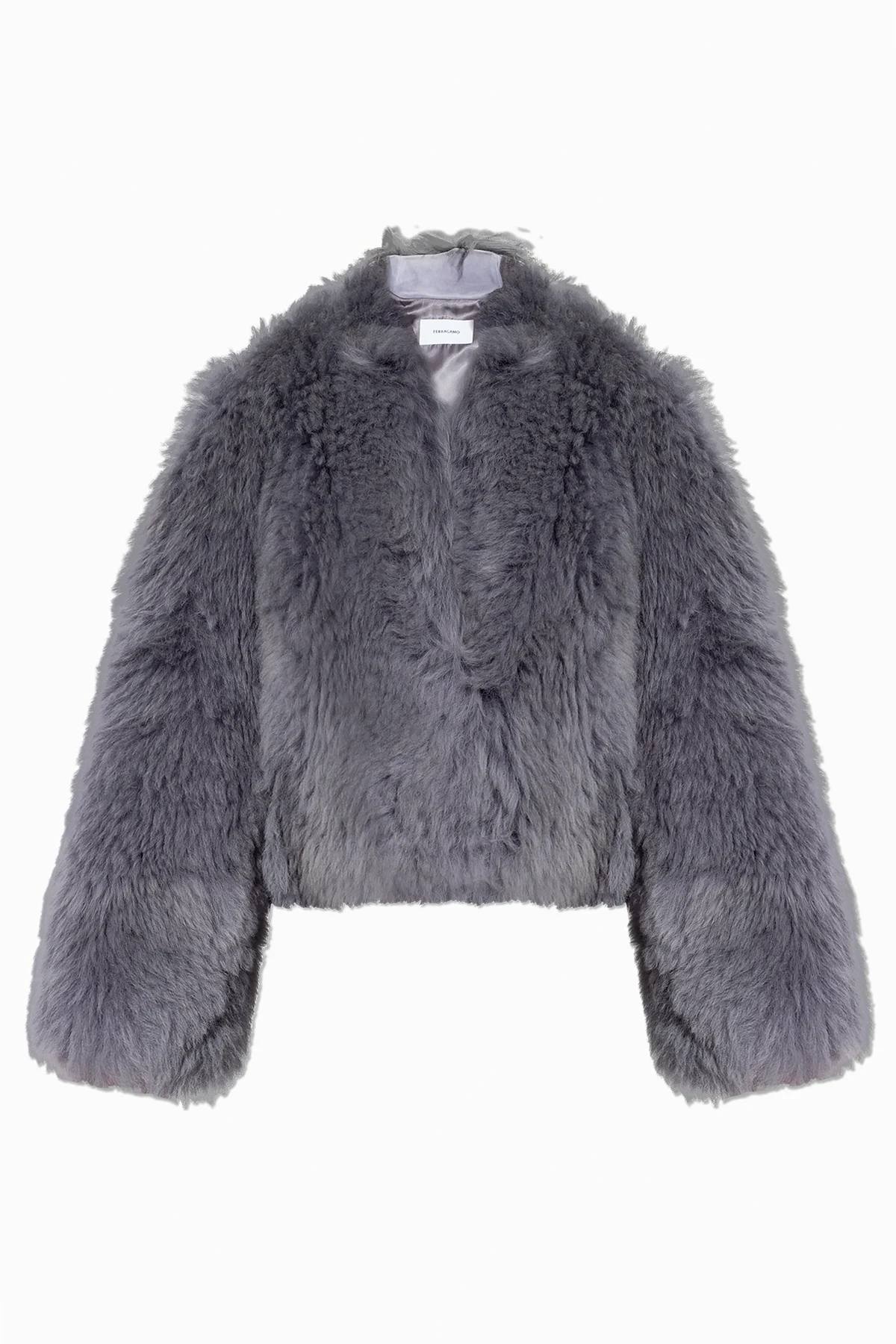 Cropped shearling jacket