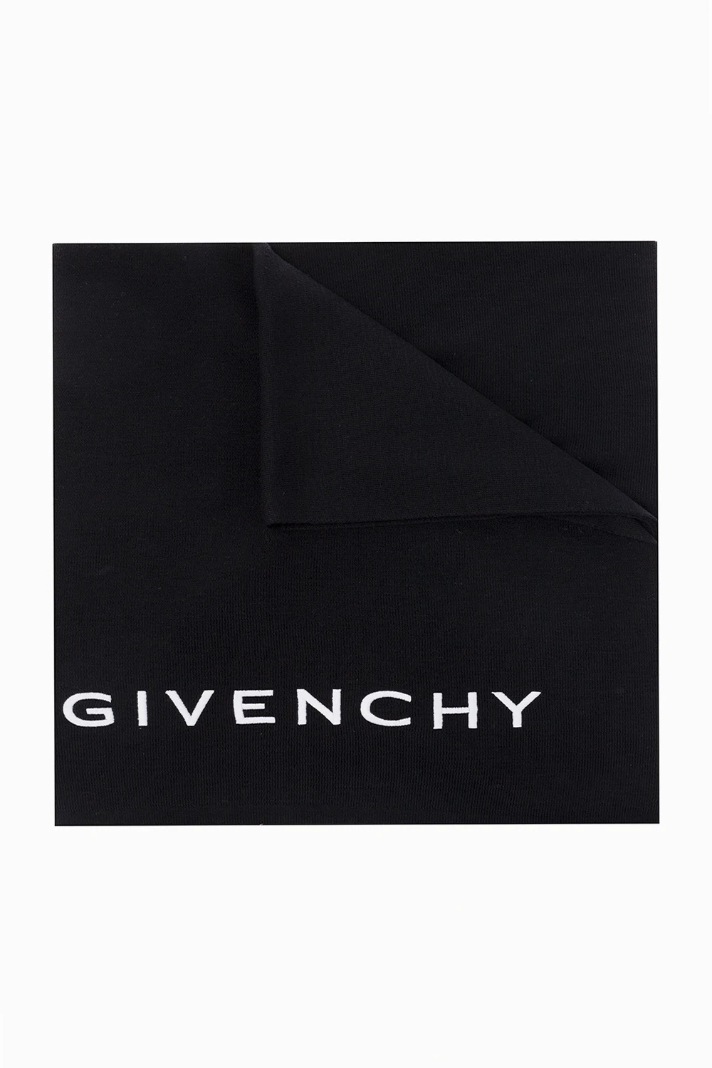 Wool scarf with logo