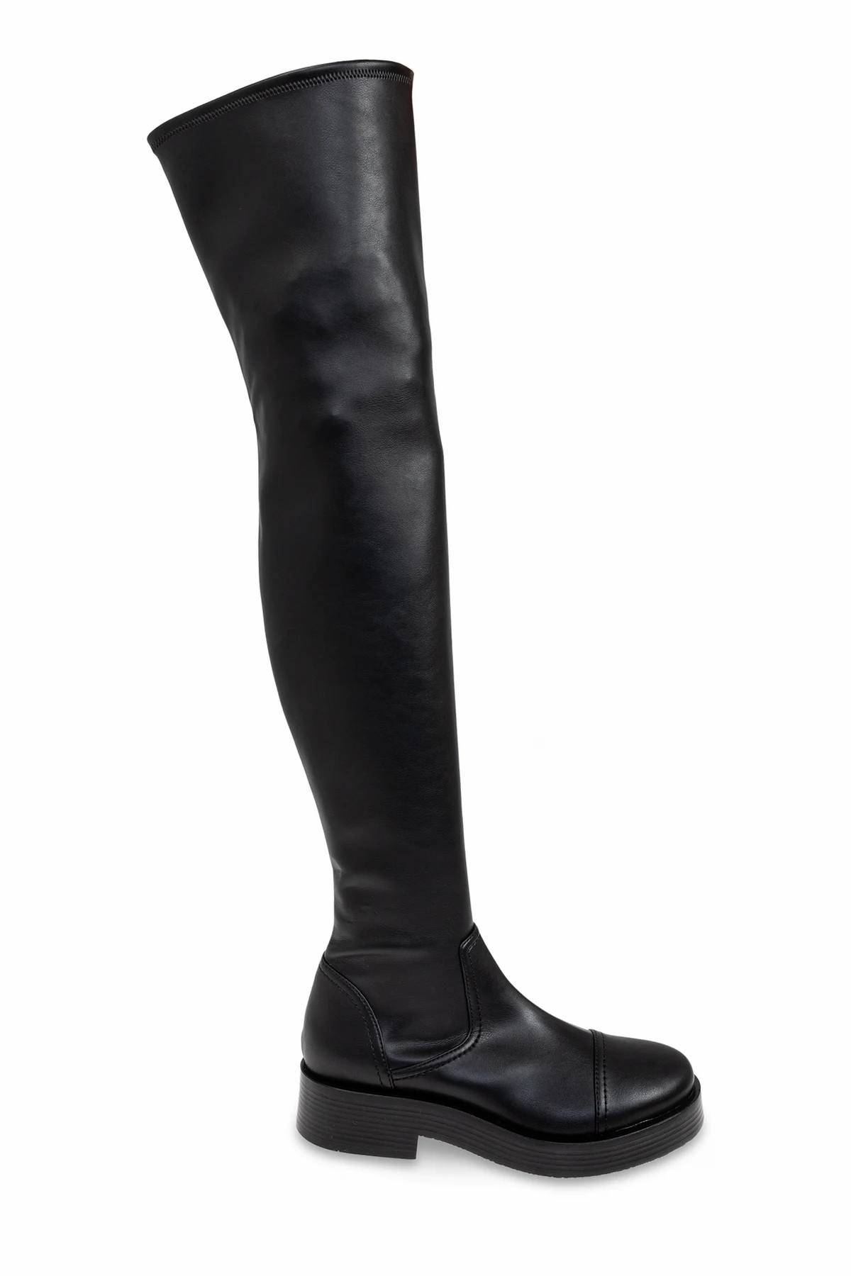 BLACK Over-the-knee boots