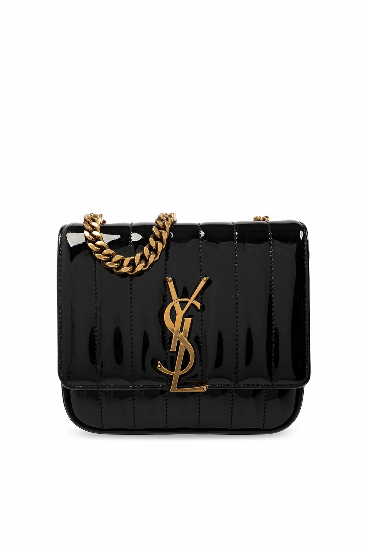 ‘Vicky Small’ glossy shoulder bag