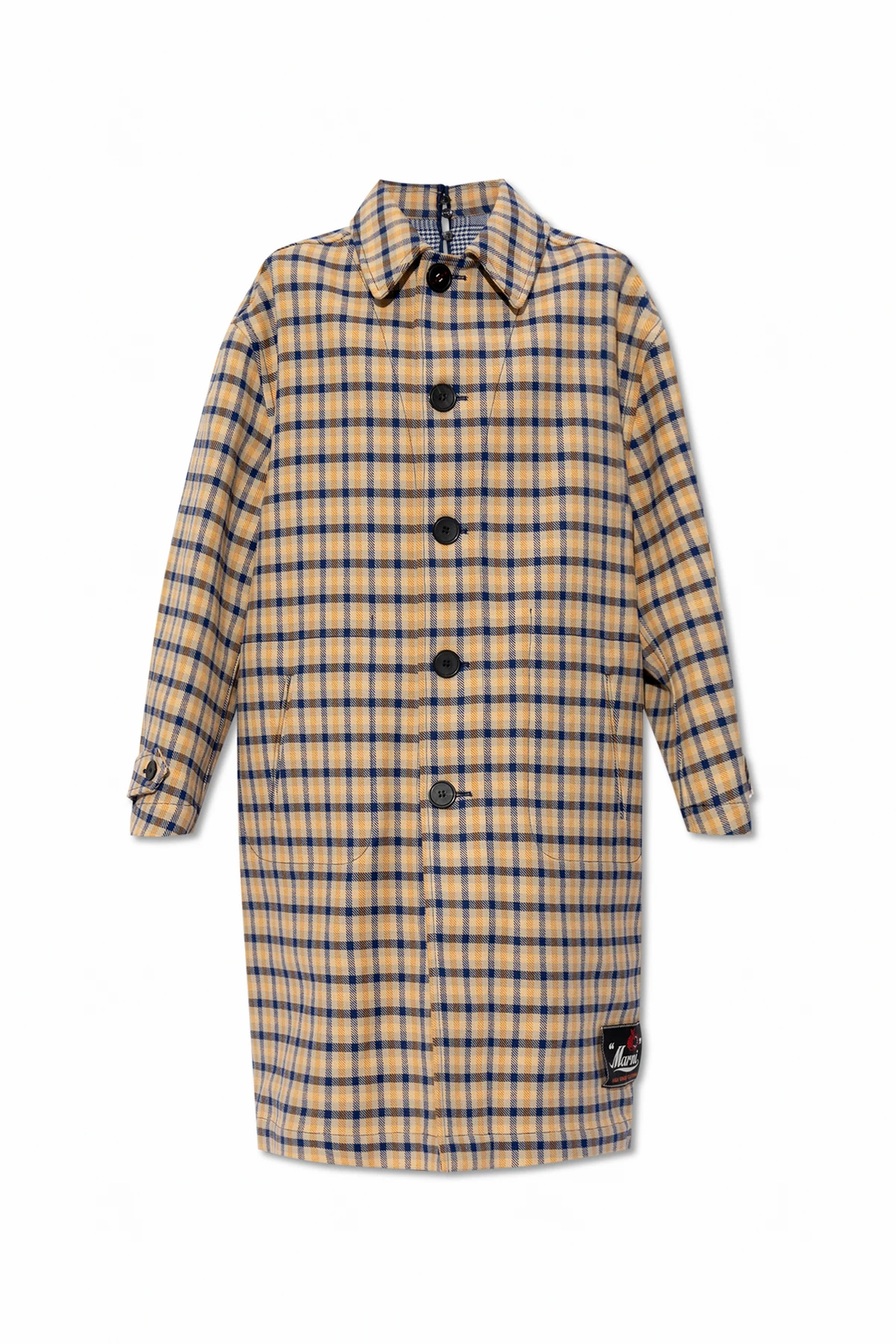 Checked coat