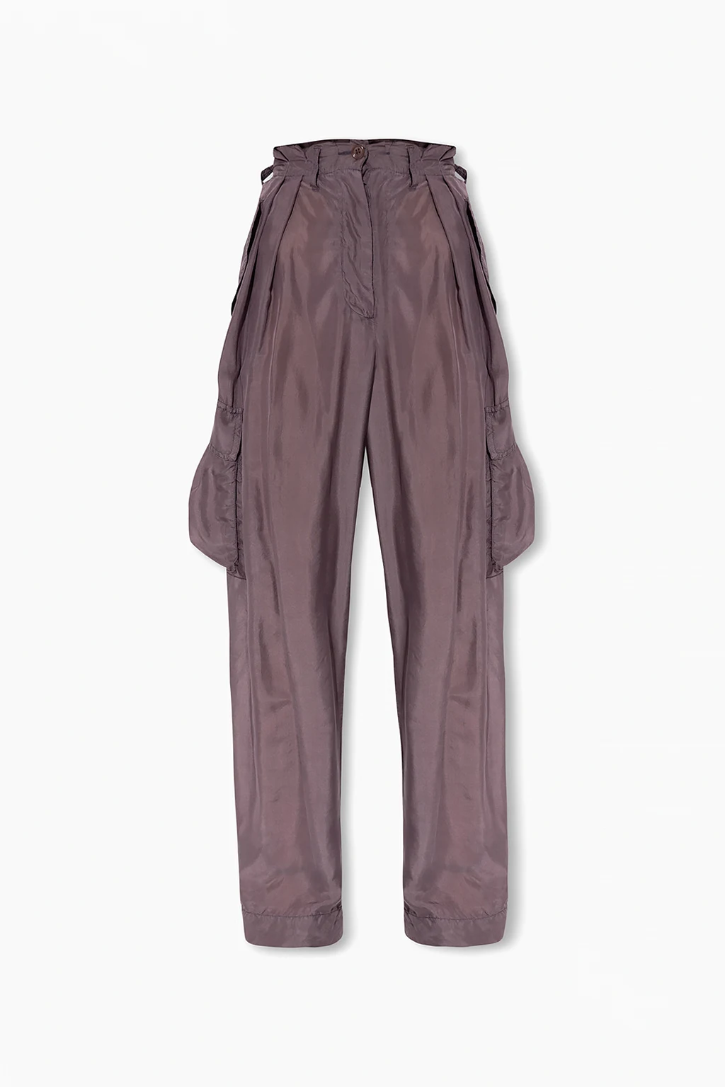 Silk cargo trousers