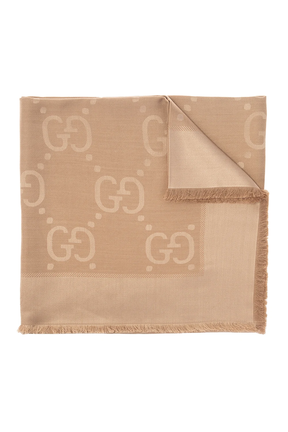 beige Shawl with logo