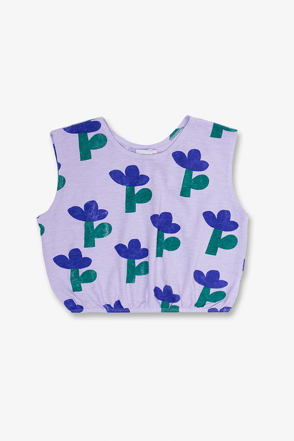 Top with floral motif