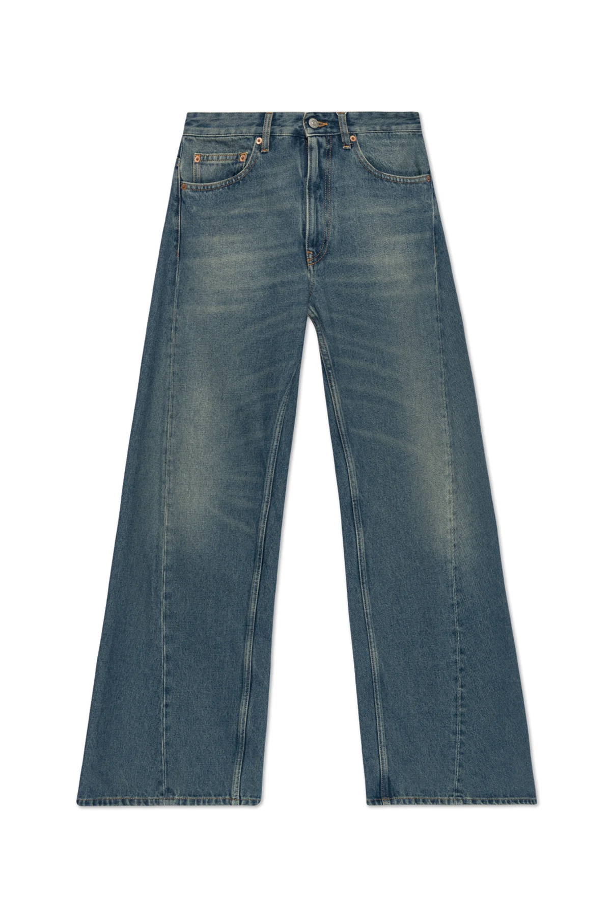 Jeansy z wfektem `vintage`