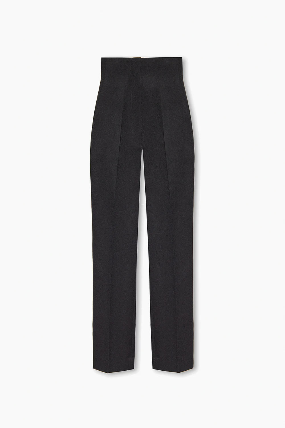 Pleat-front trousers with high-rise