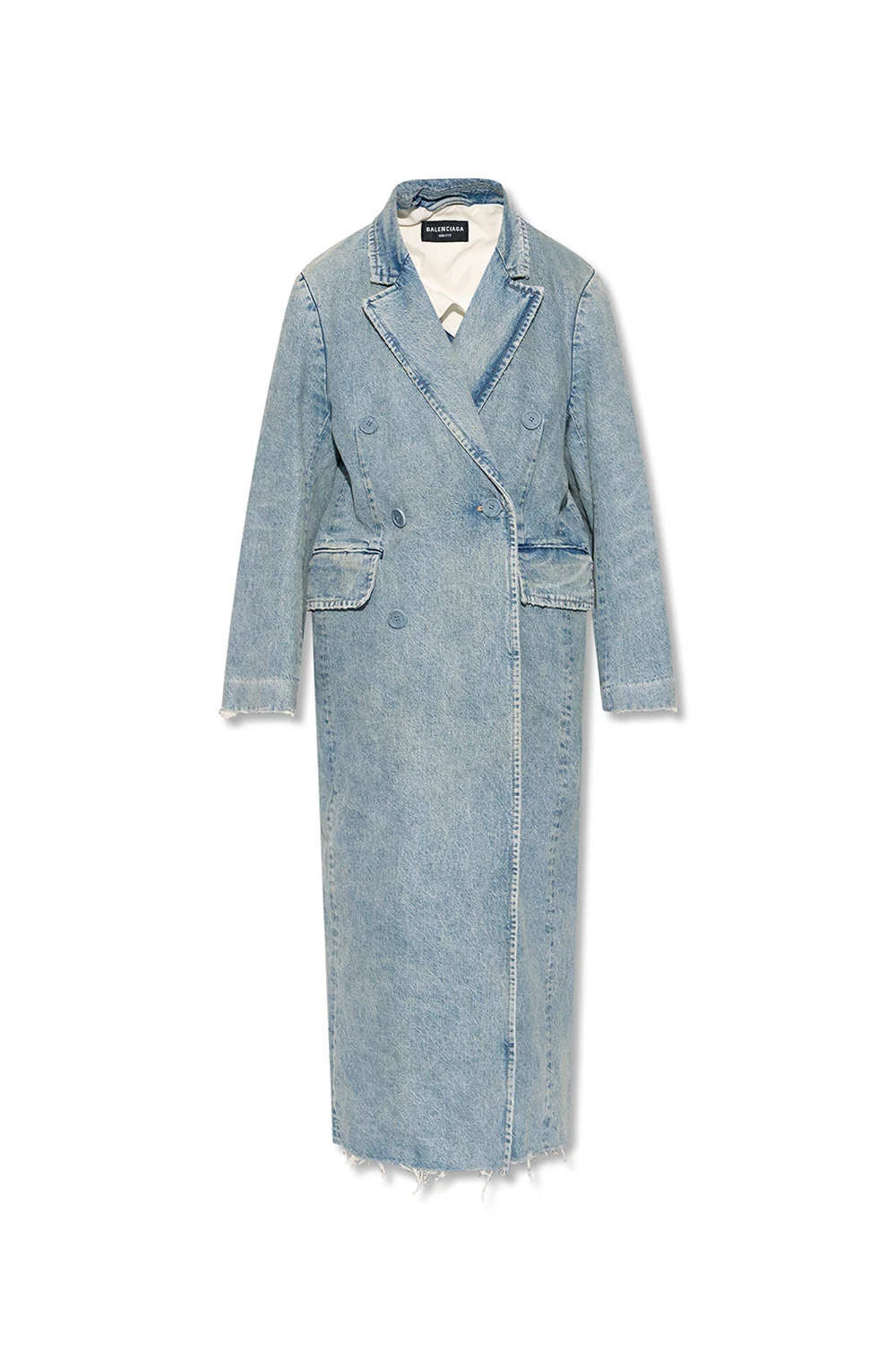Denim trench coat