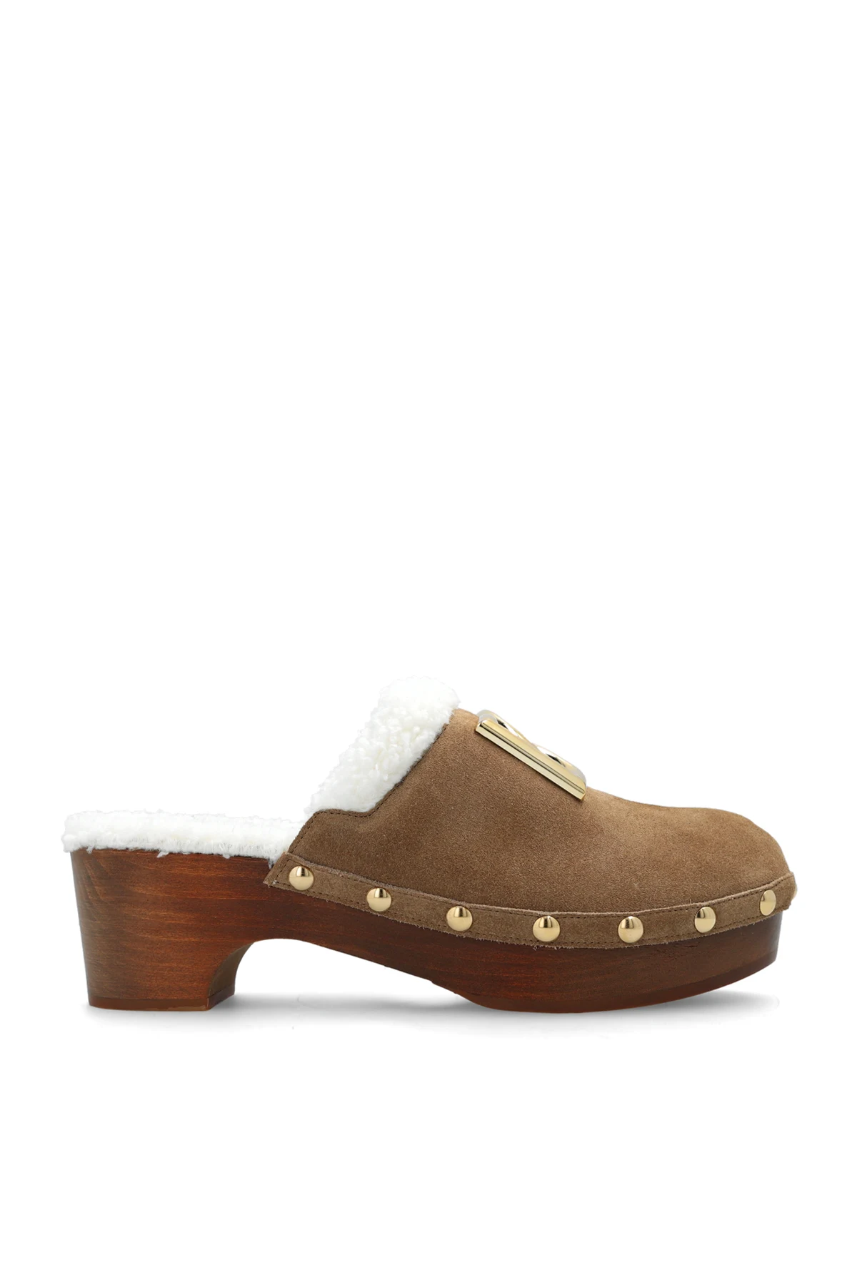 Suede clogs
