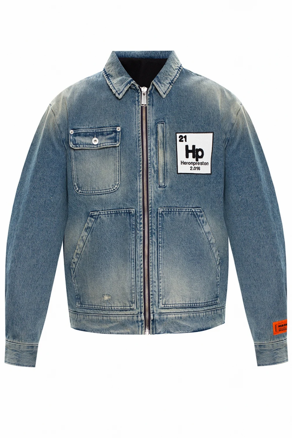 Denim jacket with logo