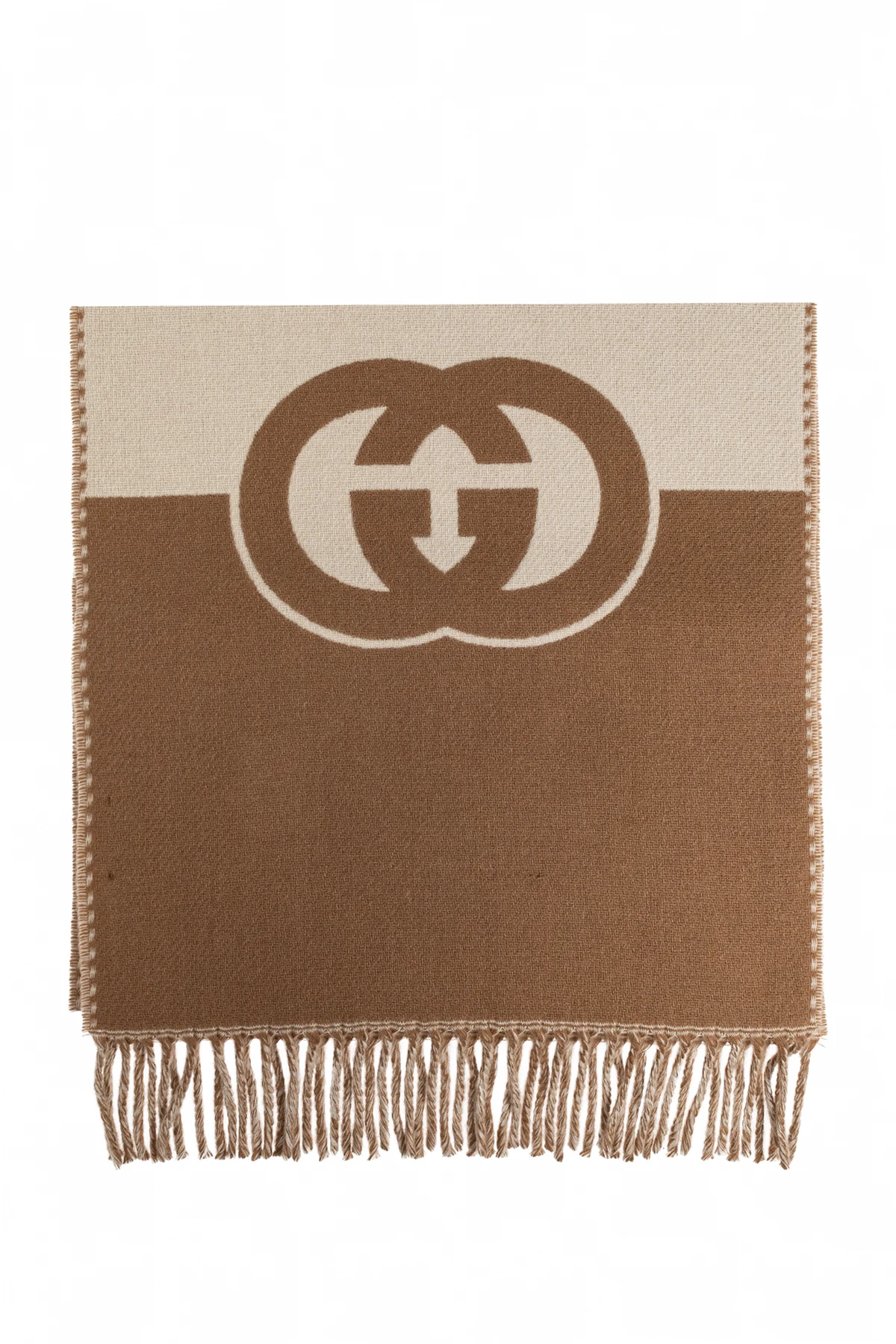 Wool scarf with logo