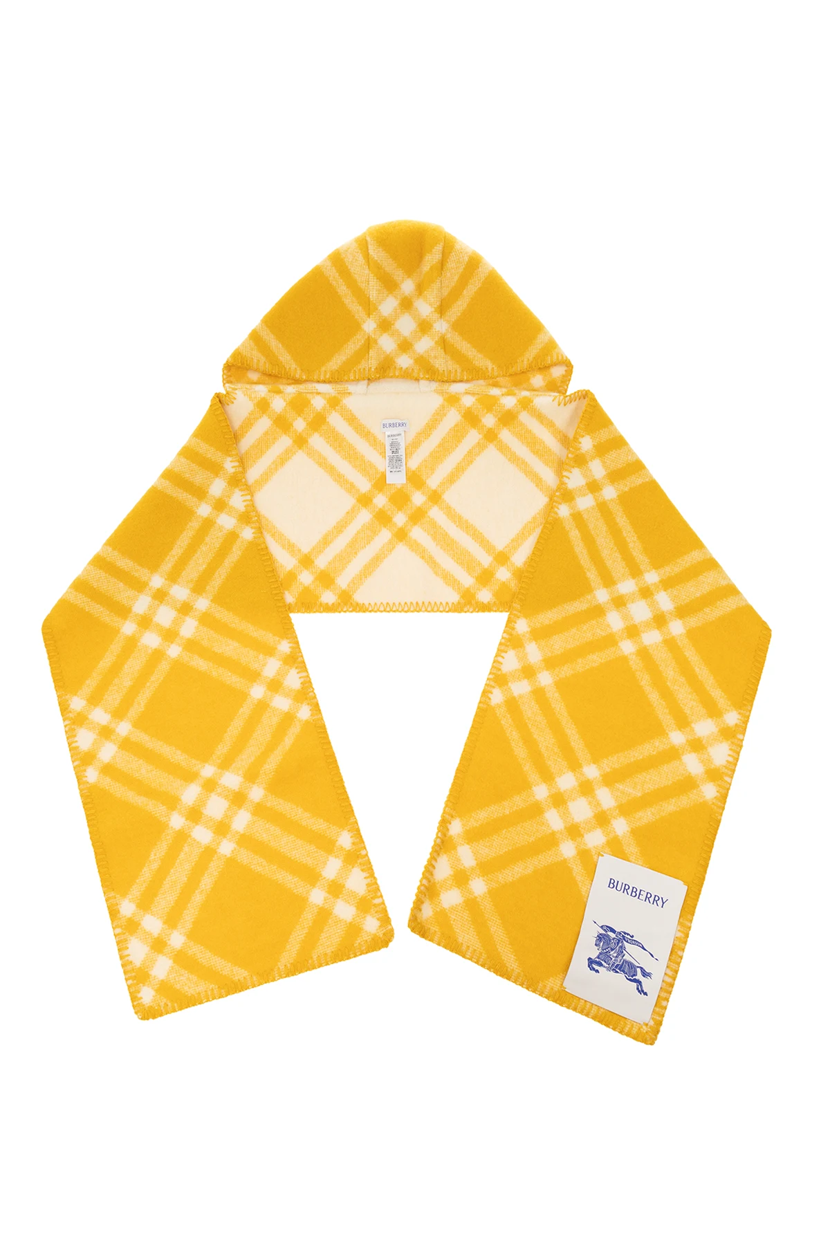 Wool scarf with hood