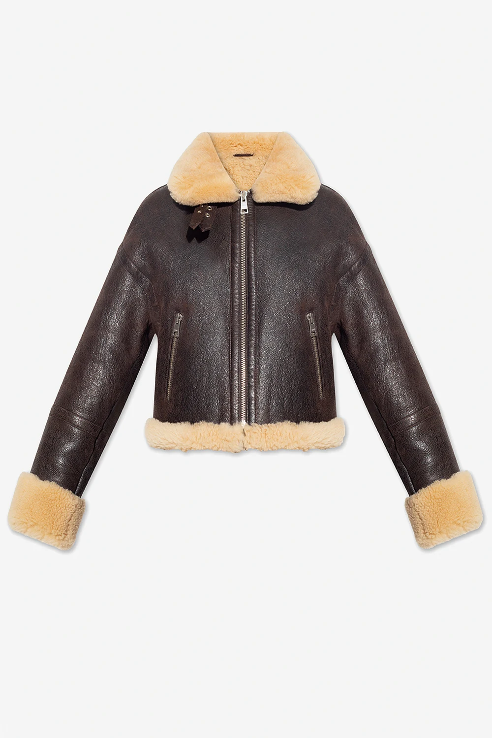 Shearling jacket with pockets