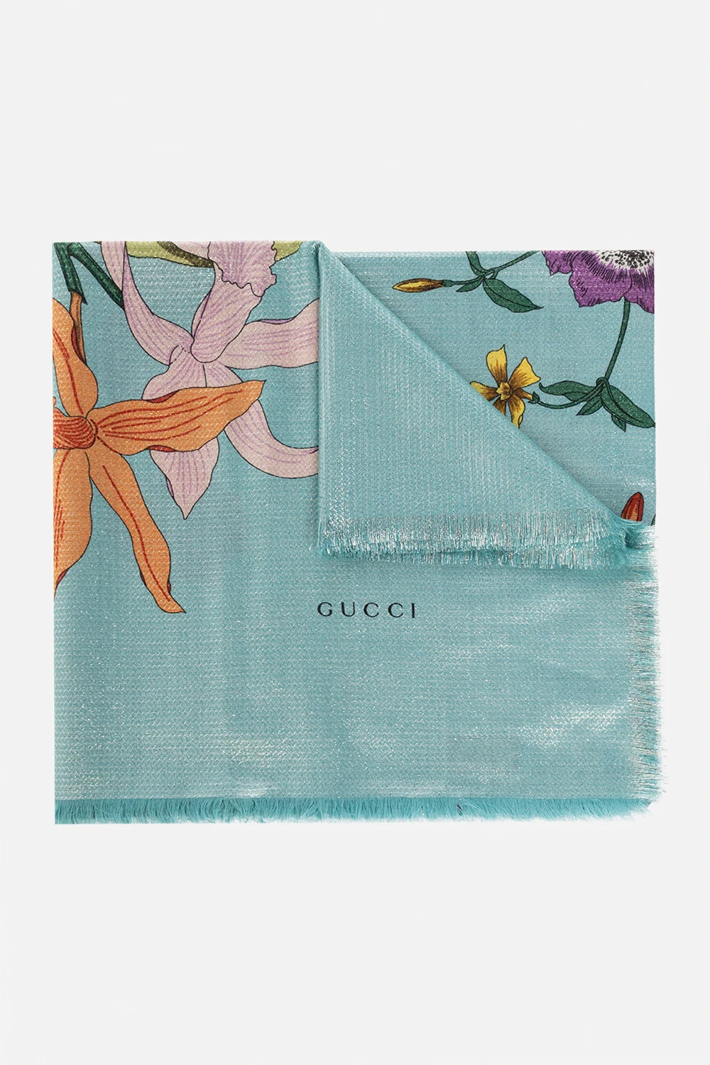Shawl with floral motif