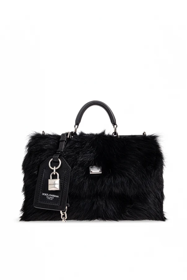 SCHWARZ Fellhandtasche
