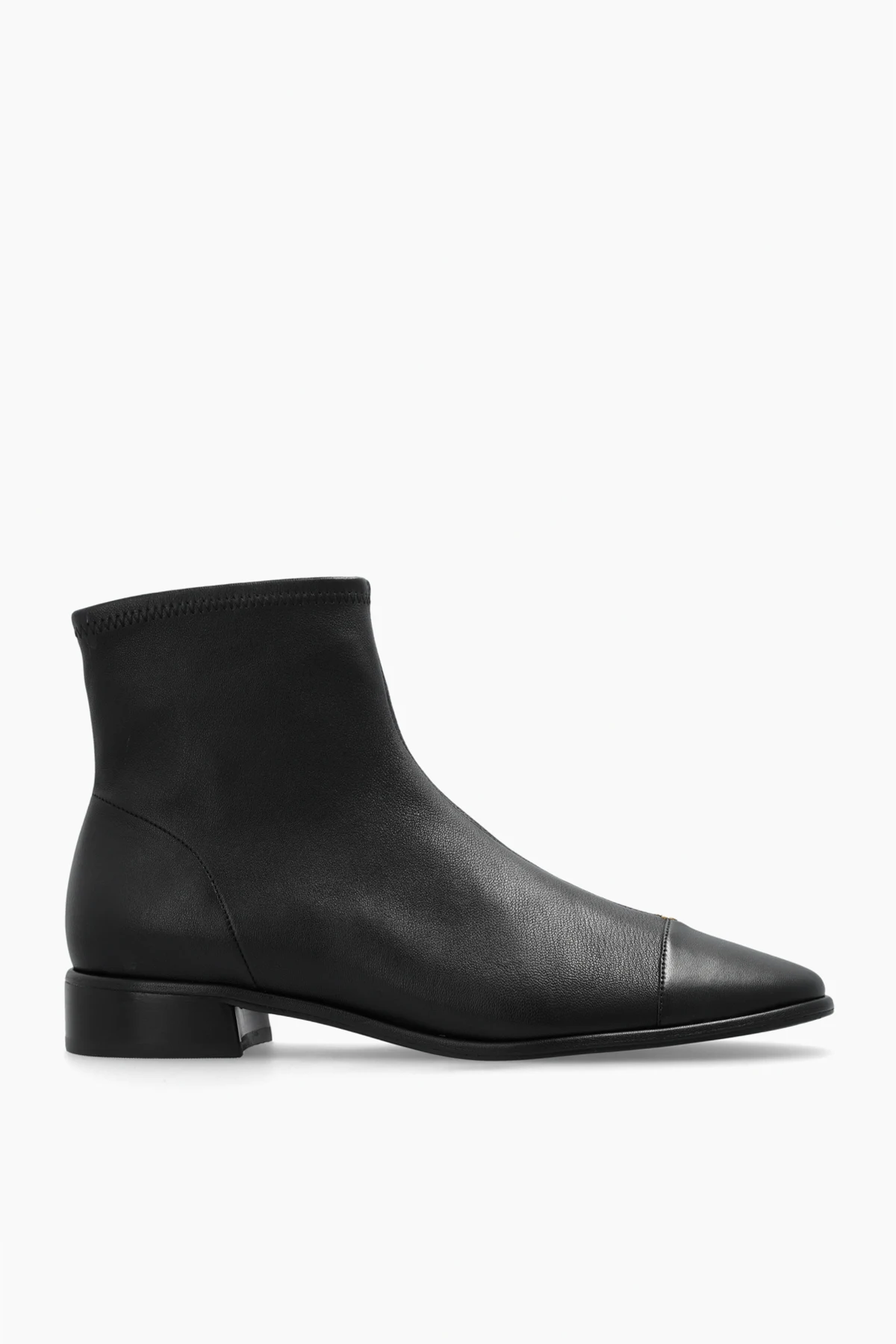 Skórzane buty na obcasie