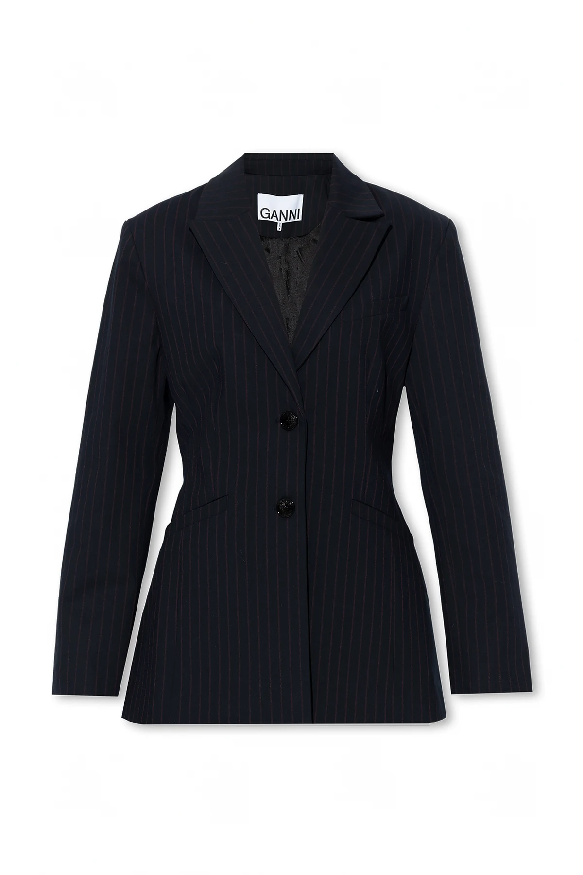 Single-breasted pinstripe blazer