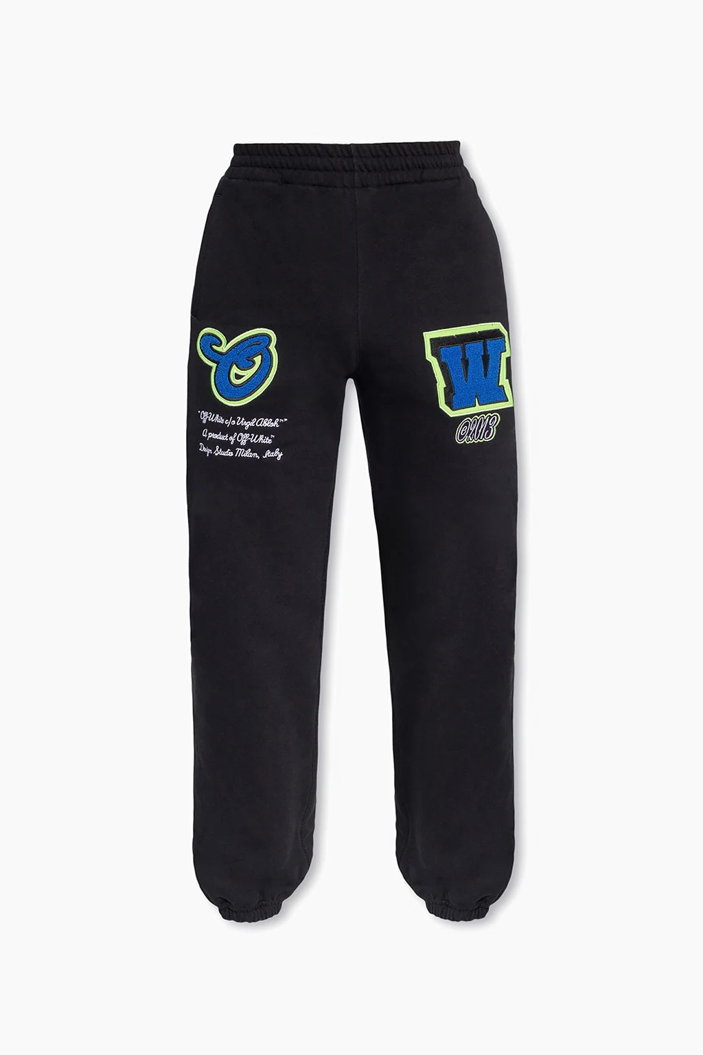 Sweatpants with logo patch