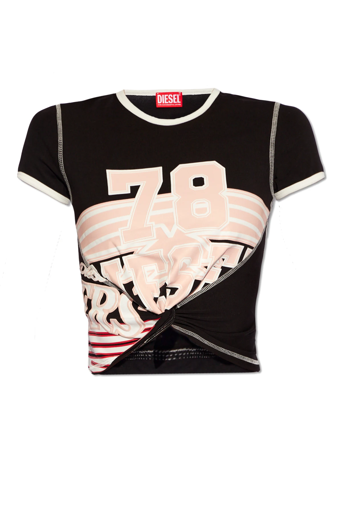 ‘T-LISON’ cropped T-shirt