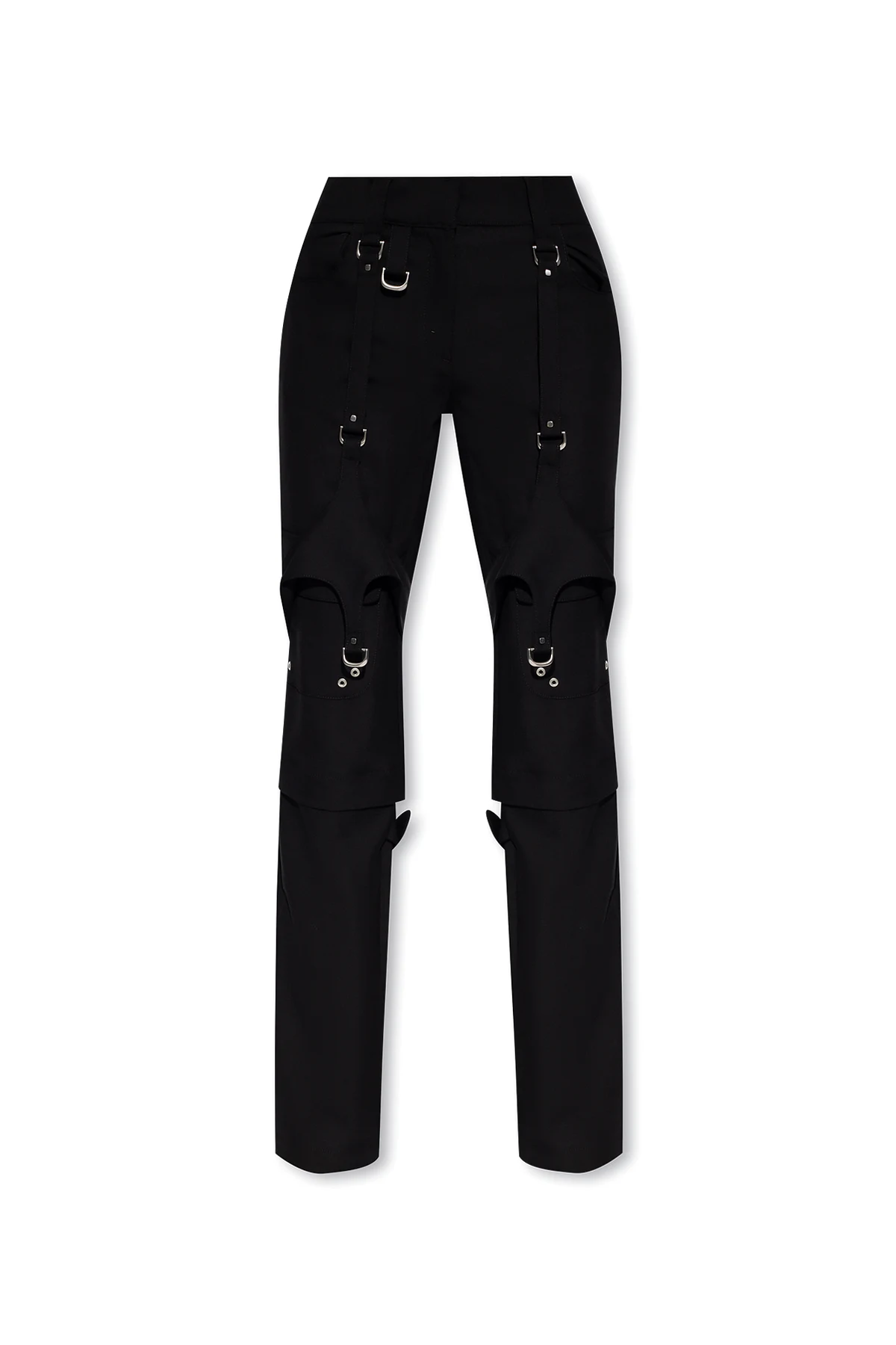 Trousers with detachable legs