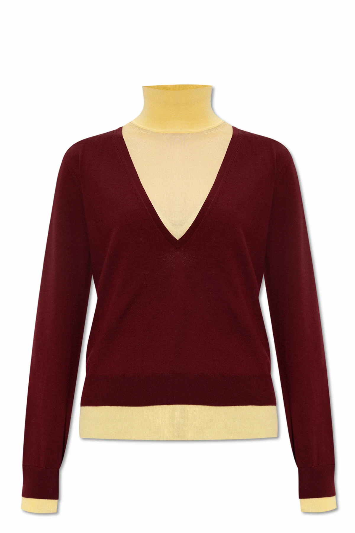 ‘Mock’ two-layer sweater