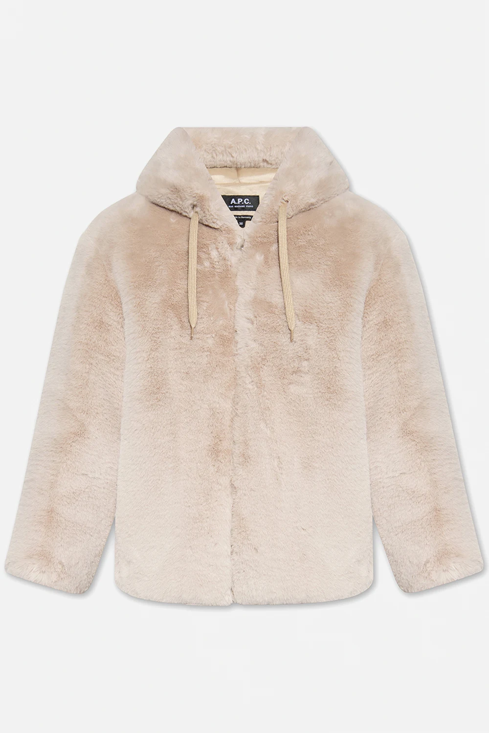 ‘Psaac’ faux-fur coat with hood
