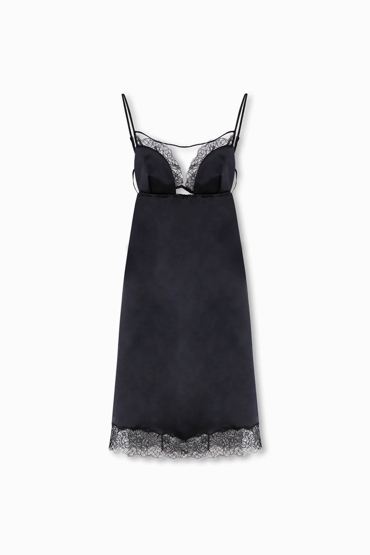 Satynowa sukienka na ramiączkach