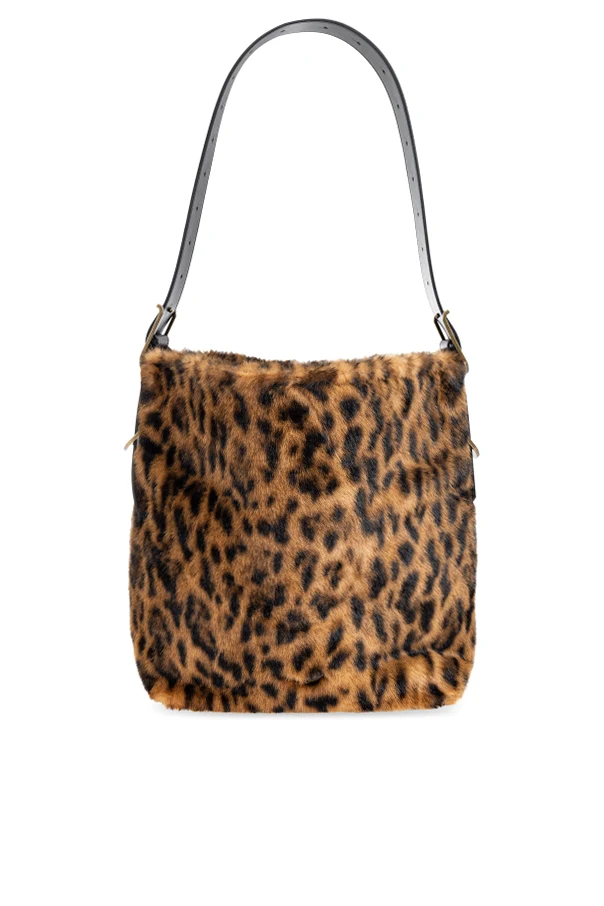 BRAUN Tasche mit Animal-Print