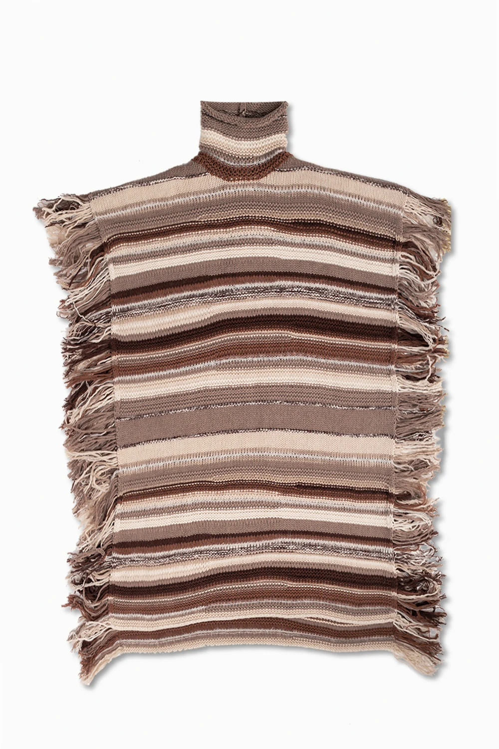 Cashmere turtleneck poncho