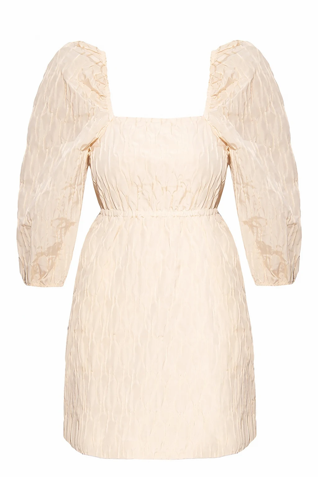 Dress with puff sleeves