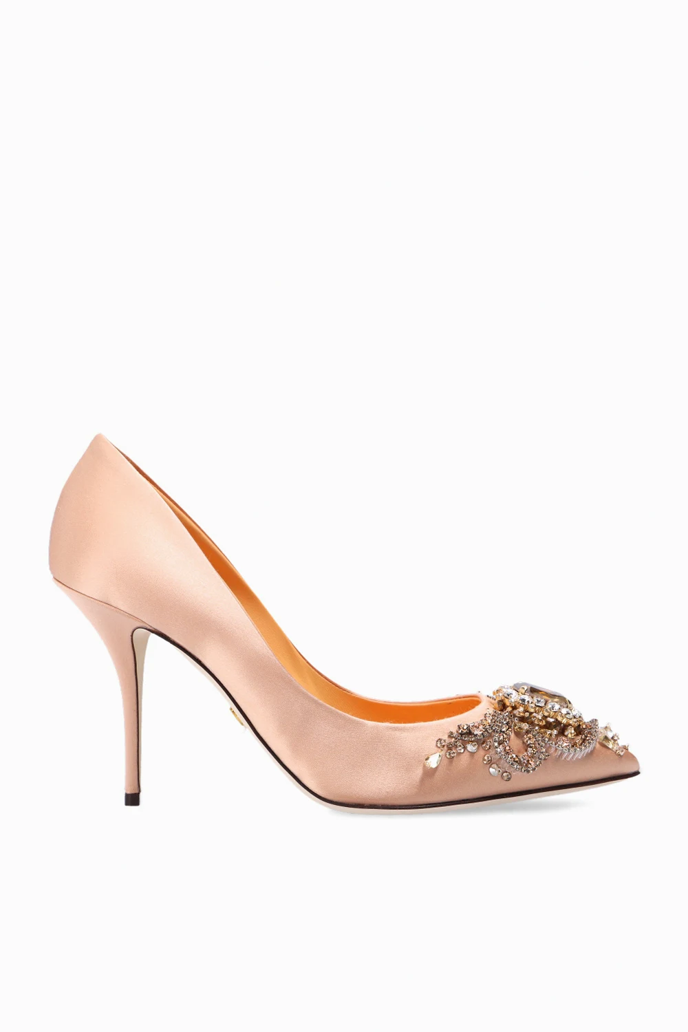 Appliquéd stiletto pumps