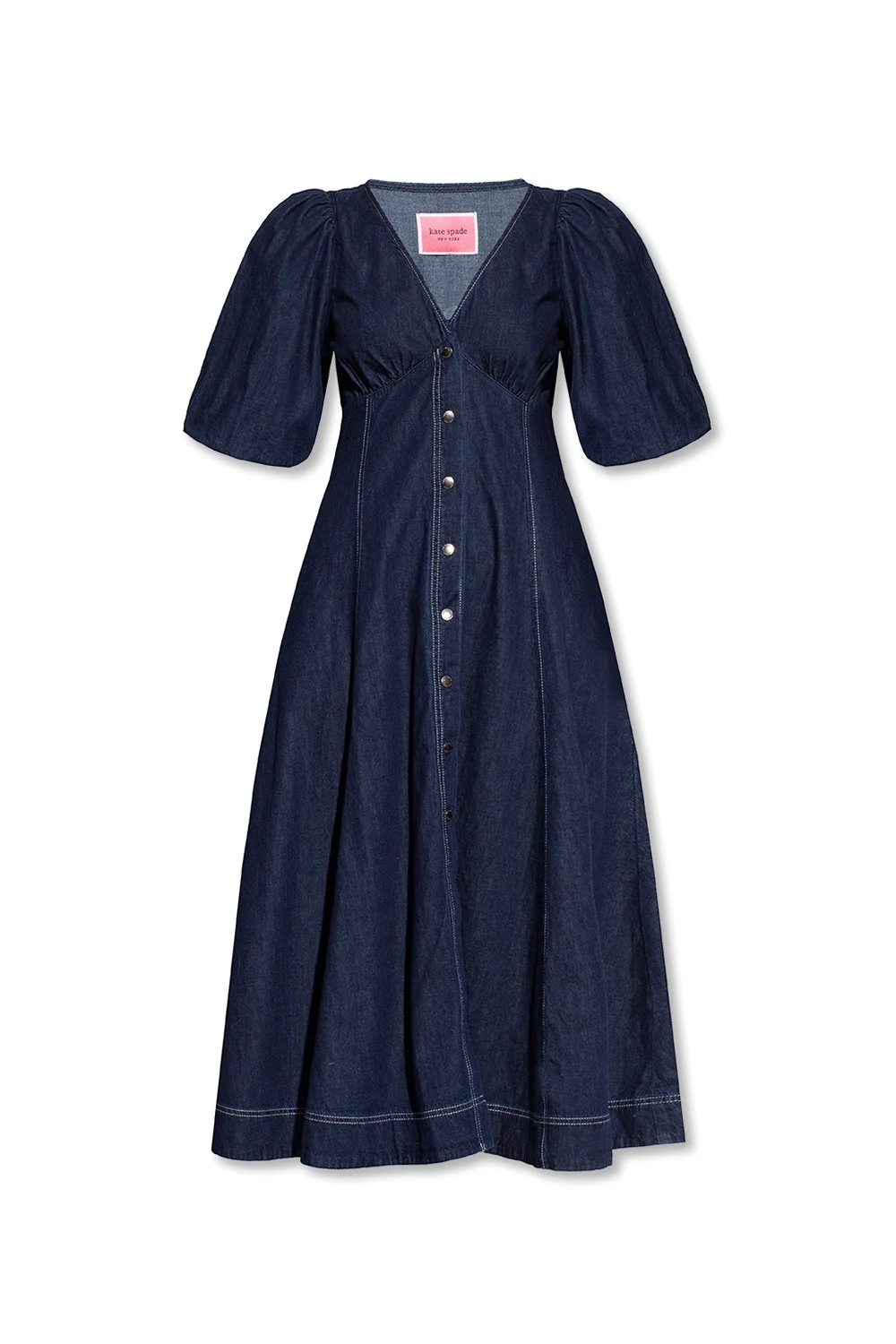 Dress with blouson sleeves