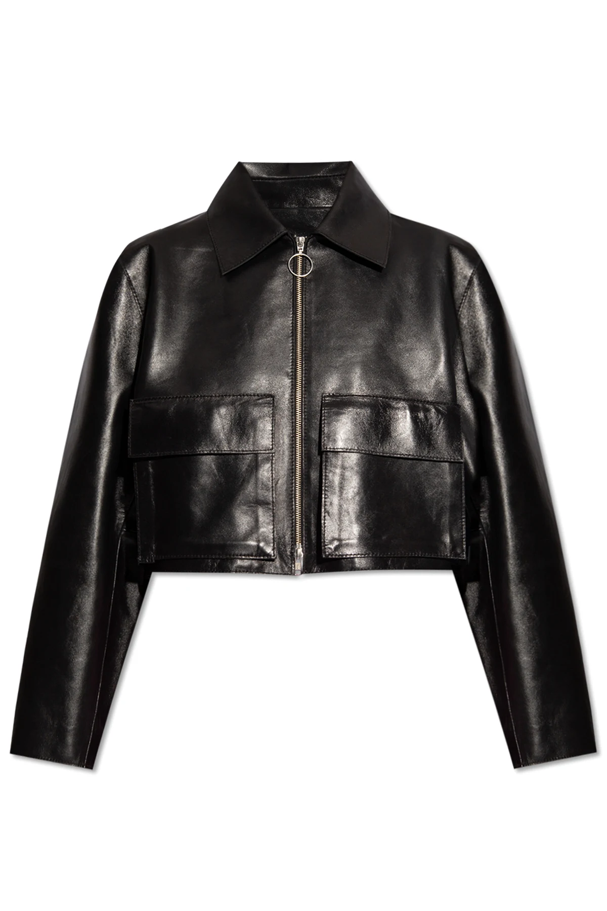 ‘Gretel’ oversize leather jacket