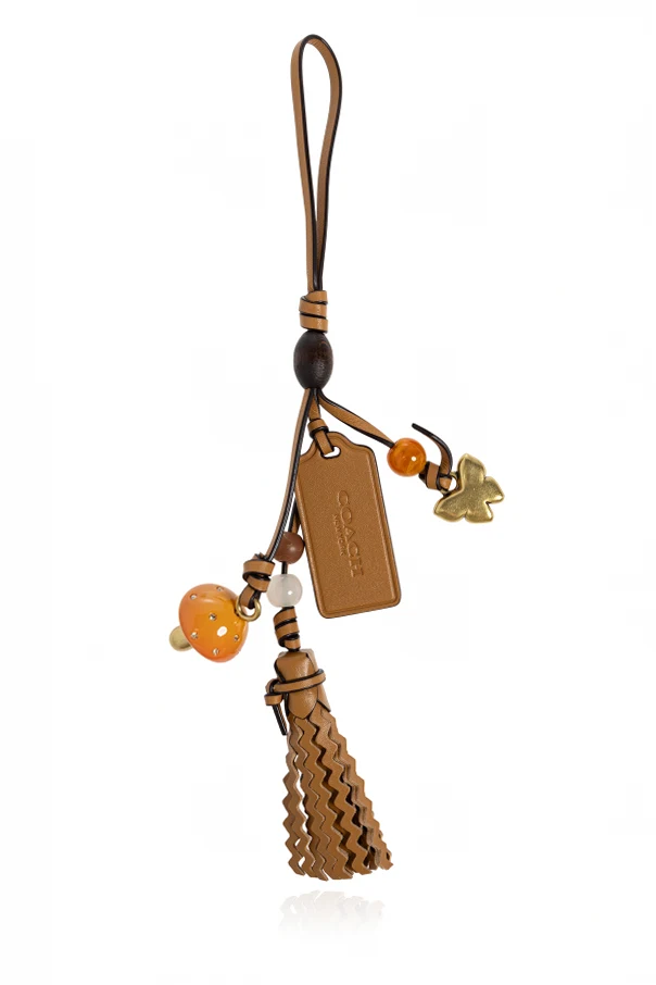 BROWN Keychain with charms