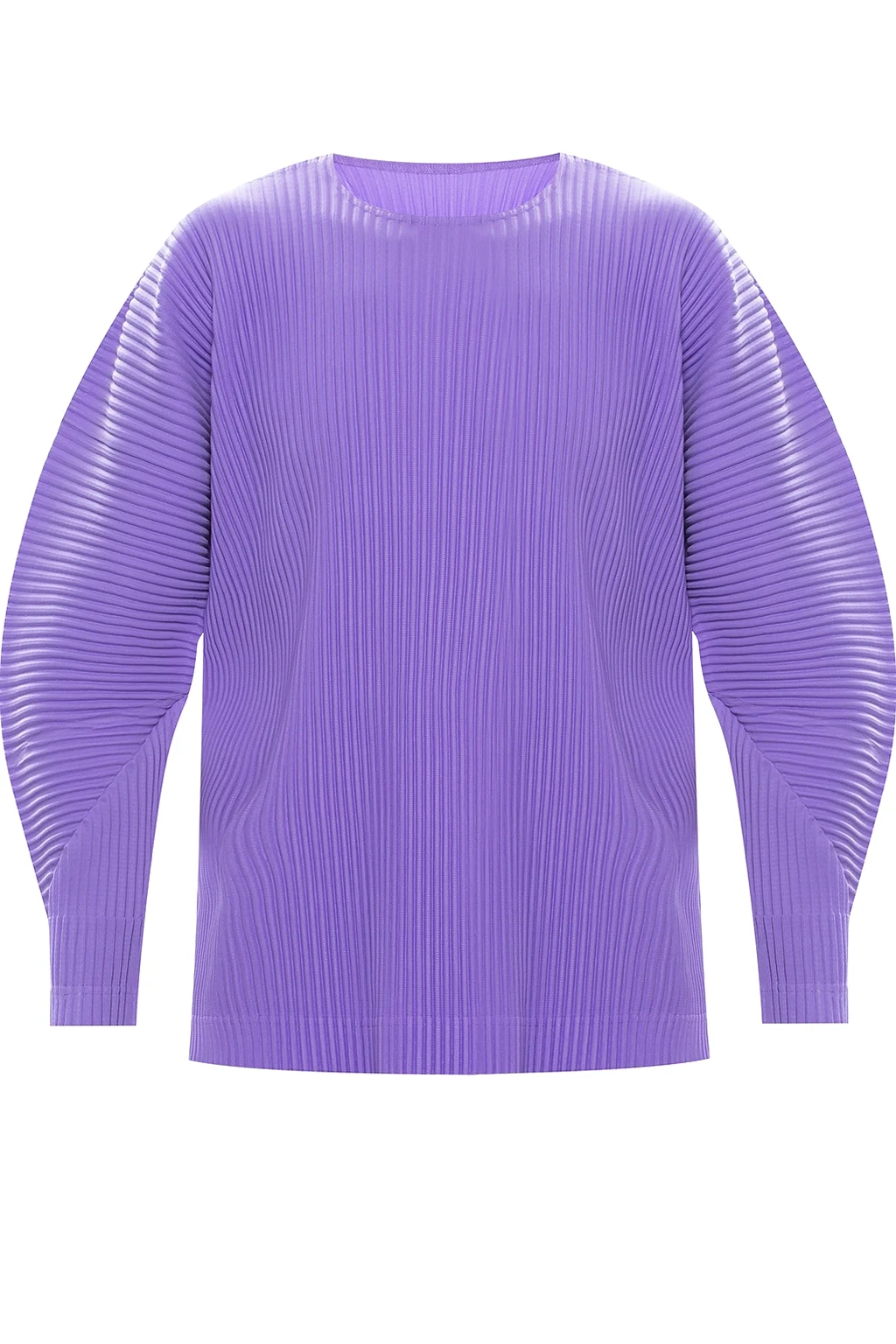 Pleated long-sleeve T-shirt