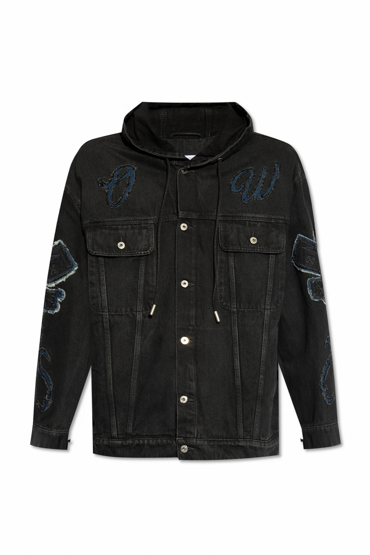 Denim jacket with patches